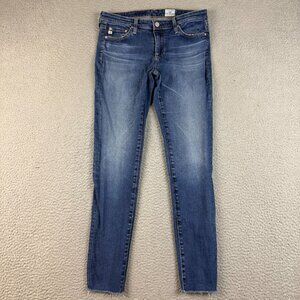 AG Adriano Goldschmied Jeans Women's 28R Blue Farrah Ankle Skinny Cotton Blend